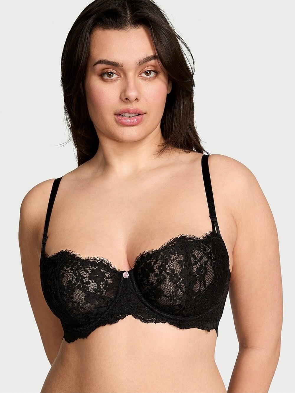Victoria's Secret Unlined Wicked Lace Bra Black 36DDD